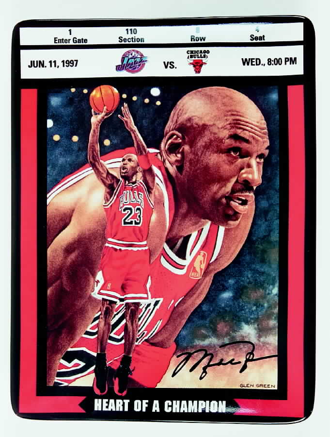 Michael Jordan:Ticket To Greatness Heart Of A Champion - No Box by Bradford Exchange-1