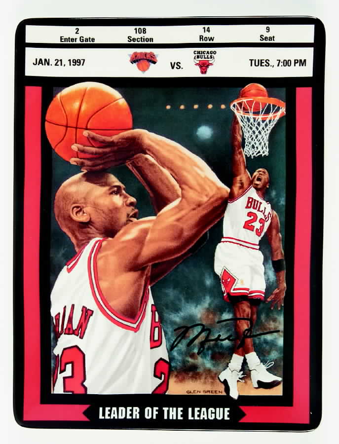 Michael Jordan:Ticket To Greatness Leader Of The League - No Box by Bradford Exchange-1