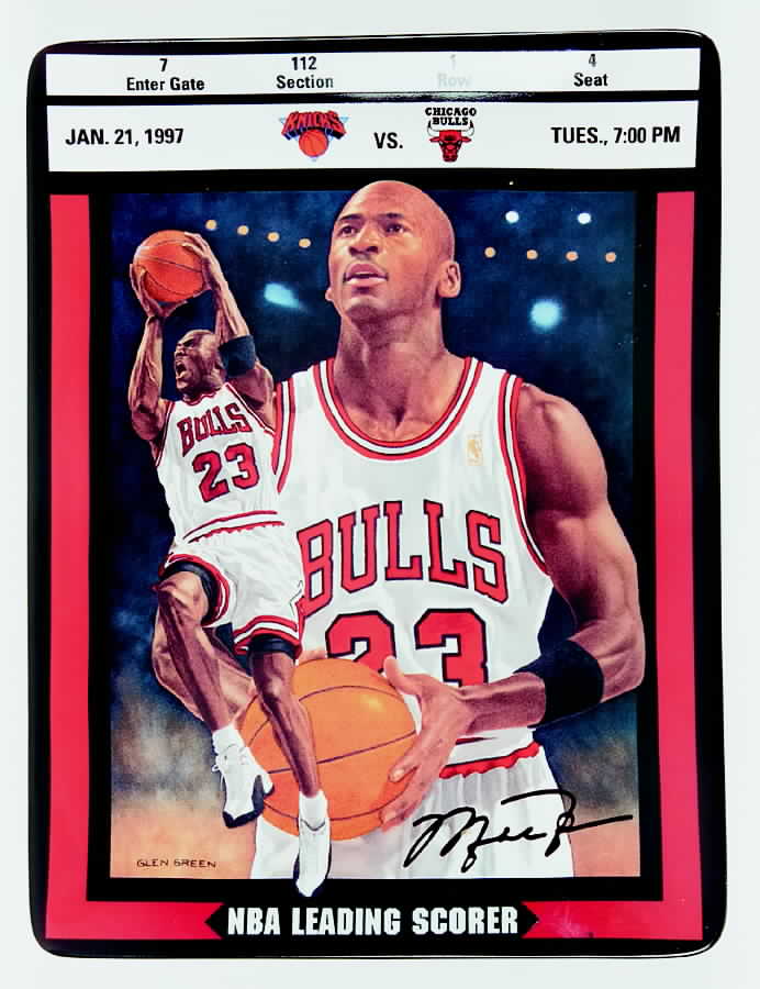 Michael Jordan:Ticket To Greatness Nba Leading Scorer - No Box by Bradford Exchange-1