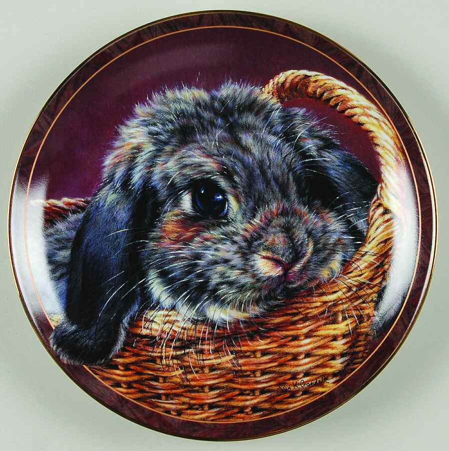 Bunny Tales Basket Case - No Box by Bradford Exchange-1