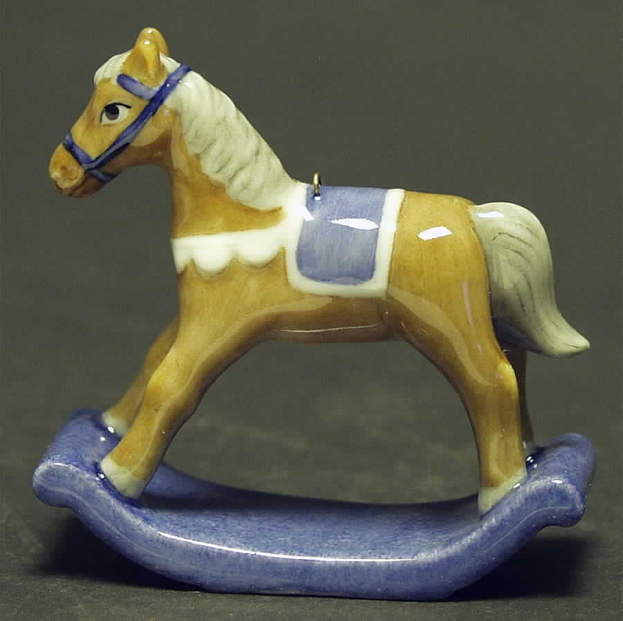 Annual Figurine Ornament Rocking Horse - No Box by Bing & Grondahl-1