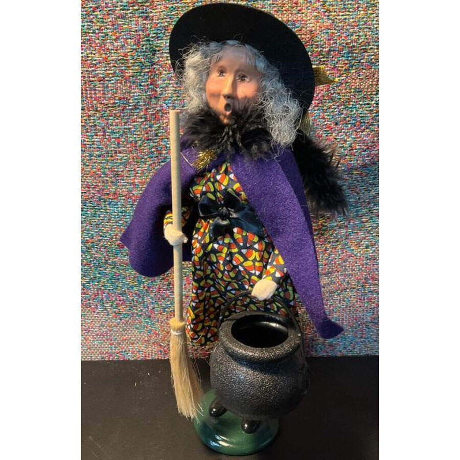 Halloween Witches Witch With Cauldron - No Box by Byers' Choice Ltd-1