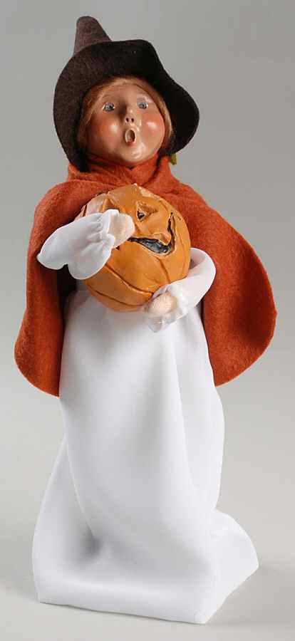 Halloween Kids Little Witch With Jack-O-Lantern - No Box by Byers' Choice Ltd-1