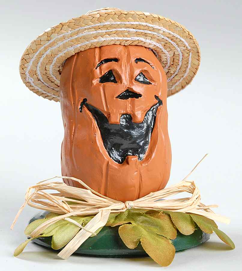 Halloween Carolers & Accessories Pumpkin With Straw  - No Box by Byers' Choice Ltd-1