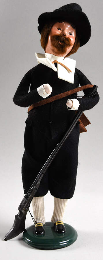 Thanksgiving & Harvest Carolers Pilgrim Man With Rifle - Black - No Box by Byers' Choice Ltd-1