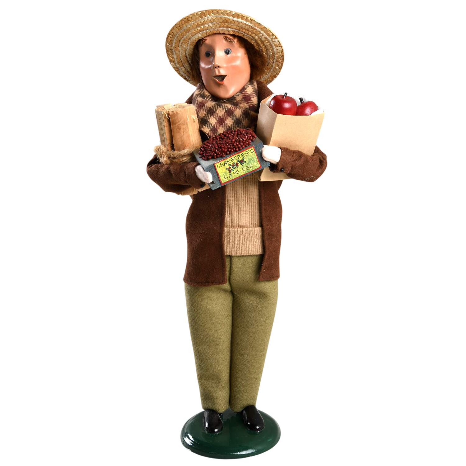 Thanksgiving & Harvest Carolers Harvest Man With Apples - No Box 47b by Byers' Choice Ltd-1