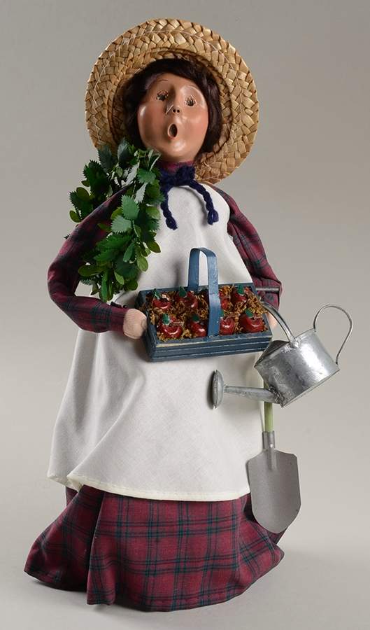Thanksgiving & Harvest Carolers Apple Harvest Woman Gardener - No Box by Byers' Choice Ltd-1
