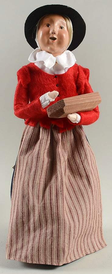 Thanksgiving & Harvest Carolers Plimoth Plantation Woman - No Box by Byers' Choice Ltd-1