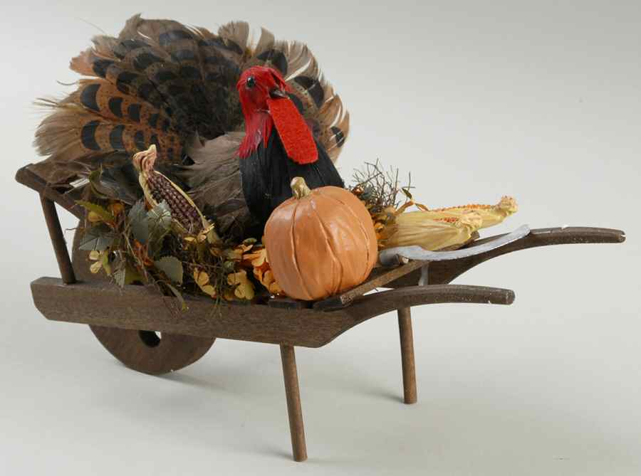 Thanksgiving & Harvest Carolers Harvest Wheelbarrow - No Box by Byers' Choice Ltd-1