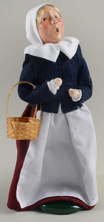 Thanksgiving & Harvest Carolers Plimoth Plantation Girl - No Box by Byers' Choice Ltd-1