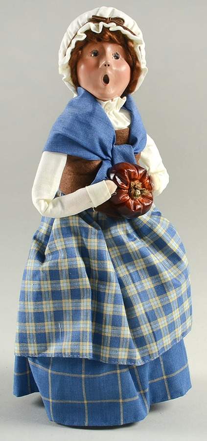 Winterthur Pumpkin Gatherer Woman & Wheelbarrow - No Box by Byers' Choice Ltd-1