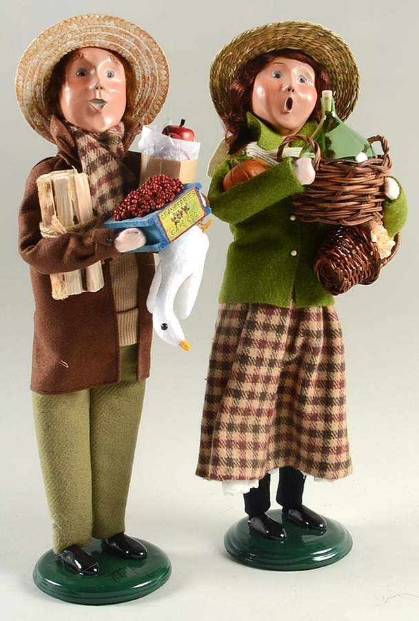 Thanksgiving & Harvest Carolers Harvest Couple-Open House - No Box by Byers' Choice Ltd-1