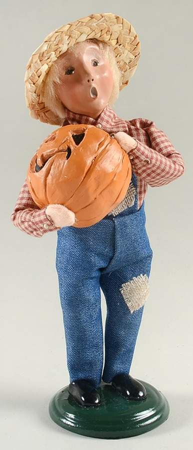 Thanksgiving & Harvest Carolers Harvest Boy With Pumpkin - No Box by Byers' Choice Ltd-1