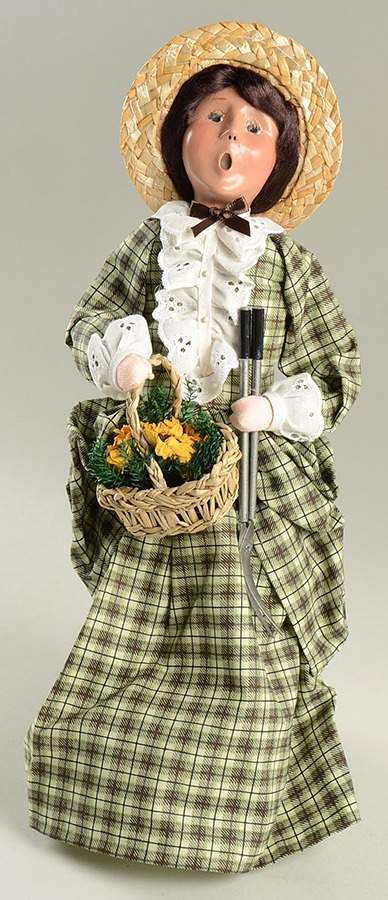 Thanksgiving & Harvest Carolers Woman With Basket Of Sunflowers - No Box 60 by Byers' Choice Ltd-1