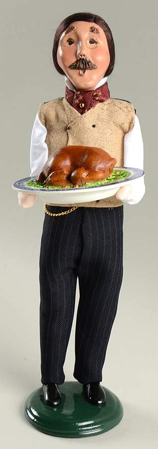 Thanksgiving & Harvest Carolers Dinner Family-Man With Turkey Platter - No Box by Byers' Choice Ltd-1