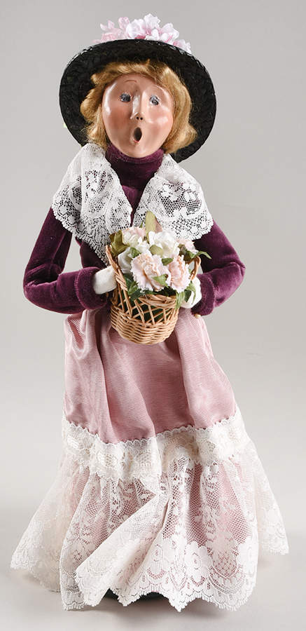 Spring & Summer Carolers Woman With Flowers & Basket - No Box by Byers' Choice Ltd-1