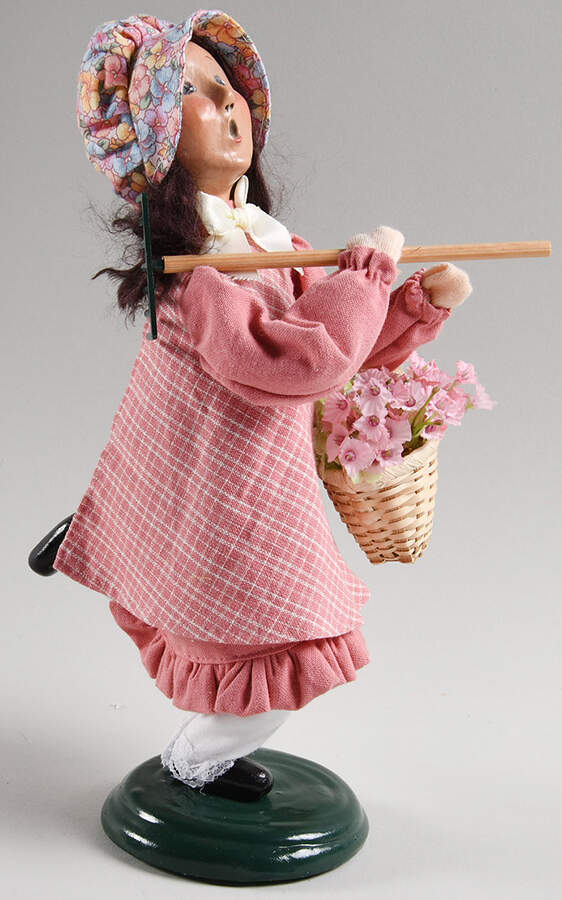 Spring & Summer Carolers Gardener Girl - Pink Dress - No Box by Byers' Choice Ltd-1