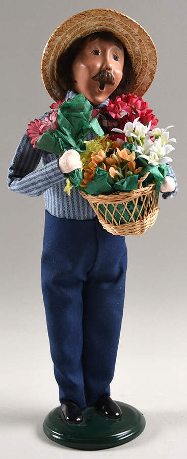 Spring & Summer Carolers Spring Man With Flower Basket - No Box by Byers' Choice Ltd-1