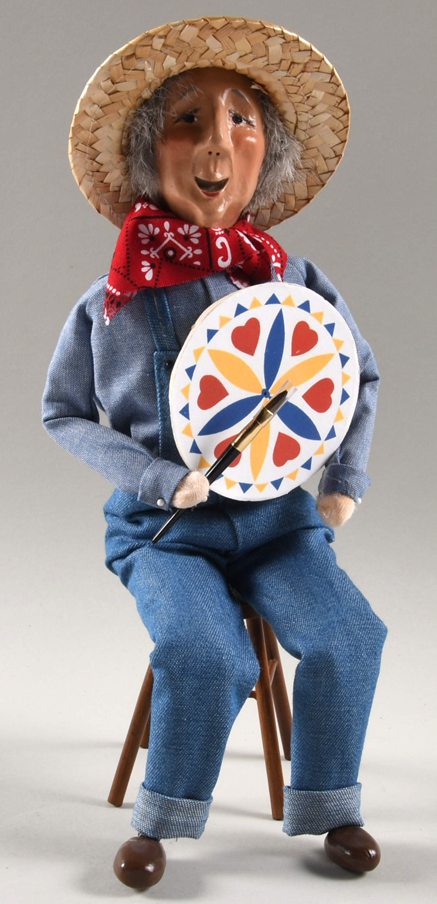 Spring & Summer Carolers Grandfather Painter On Chair - No Box by Byers' Choice Ltd-1