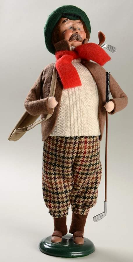 Spring & Summer Carolers Golfer-Man With Mustache - No Box by Byers' Choice Ltd-1