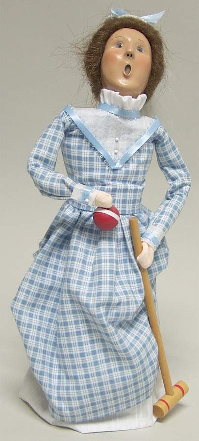 Spring & Summer Carolers Croquet Woman - No Box by Byers' Choice Ltd-1