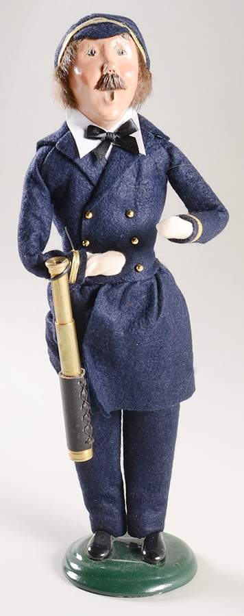 Seafaring Carolers Ocean Trader With Telecope - Navy Blue - No Box by Byers' Choice Ltd-1