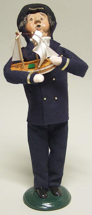 Seafaring Carolers Sea Captain With Ship - No Box by Byers' Choice Ltd-1