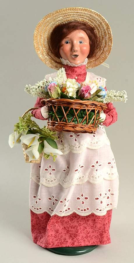 Spring & Summer Carolers Woman Selling Flowers - No Box by Byers' Choice Ltd-1