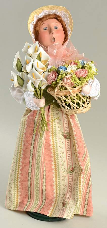 Spring & Summer Carolers Woman With Basket Of Flowers - No Box by Byers' Choice Ltd-1