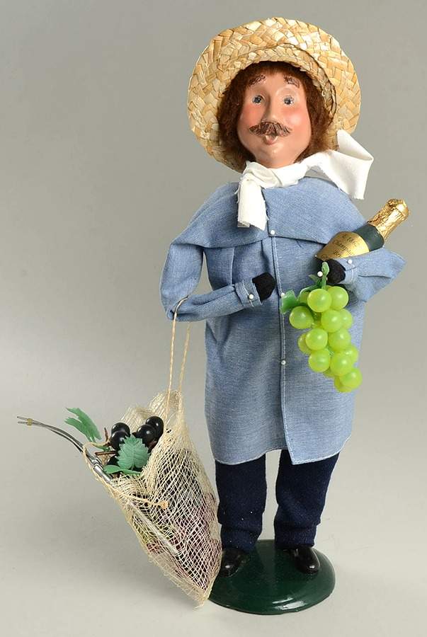 Spring & Summer Carolers Wine Harvester With Grapes - No Box by Byers' Choice Ltd-1