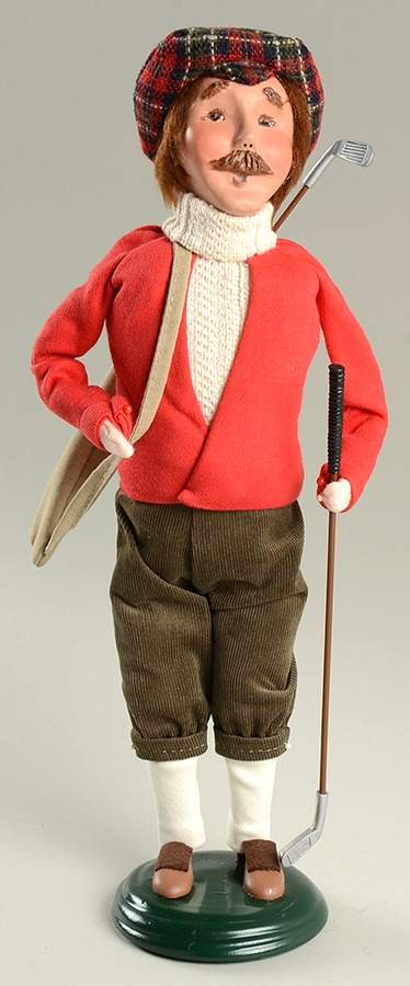 Spring & Summer Carolers Golfer In Red Coat With Clubs - No Box by Byers' Choice Ltd-1