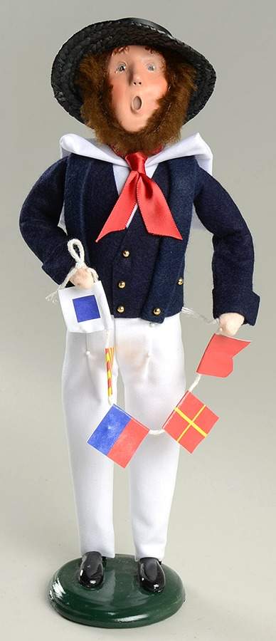 Seafaring Carolers Sailor With Flags - No Box by Byers' Choice Ltd-1