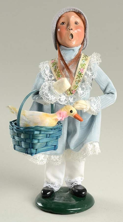 Spring & Summer Carolers Girl With Goose - No Box by Byers' Choice Ltd-1