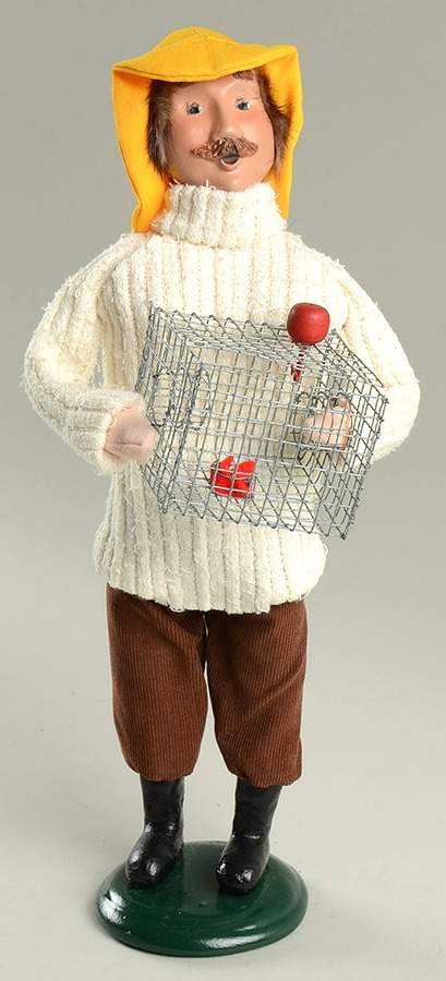 Spring & Summer Carolers Man With Metal Lobster Trap-White Sweate - No Box 108 by Byers' Choice Ltd-1