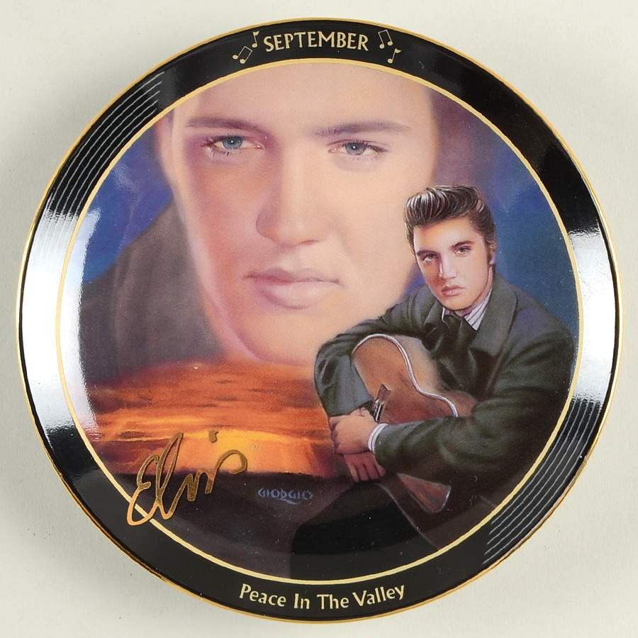 Elvis-Rockin Through the Year September-Peace In The Valley - No Box by Bradford Exchange-1