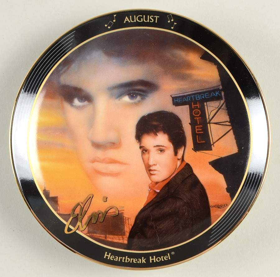 Elvis-Rockin Through the Year August-Heartbreak Hotel - No Box by Bradford Exchange-1