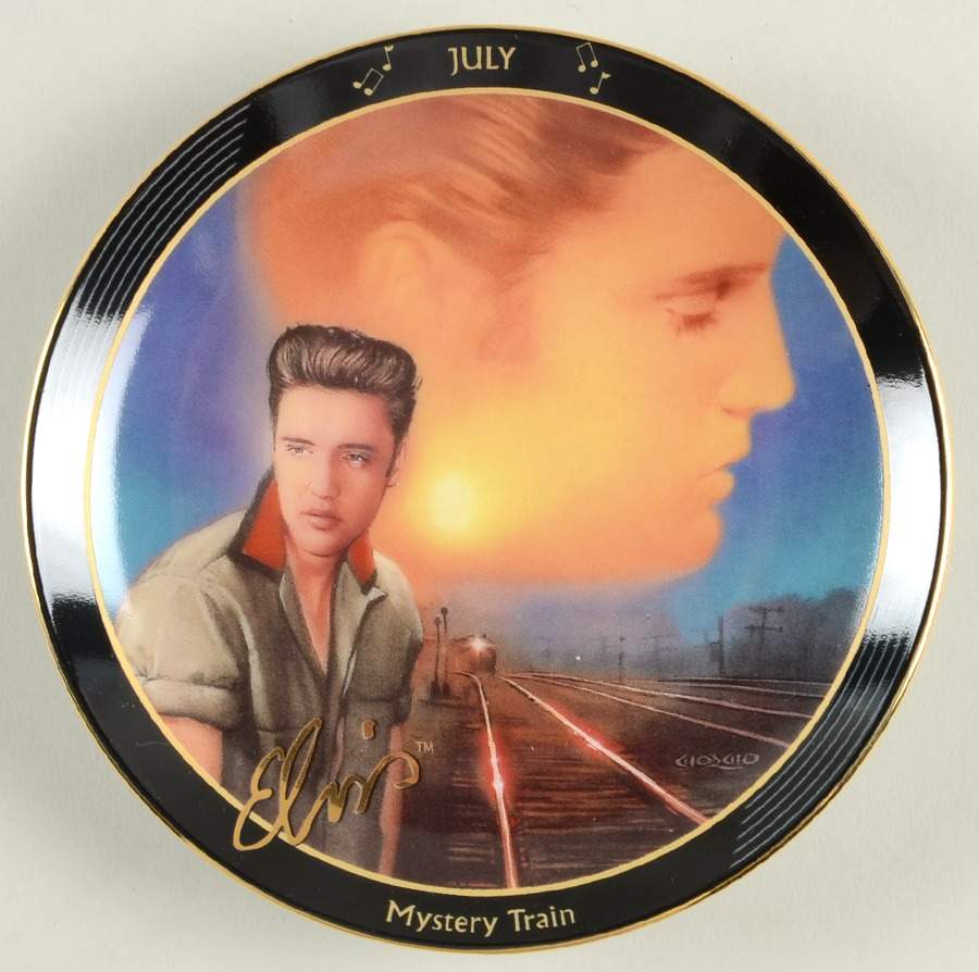 Elvis-Rockin Through the Year July-Mystery Train - No Box by Bradford Exchange-1