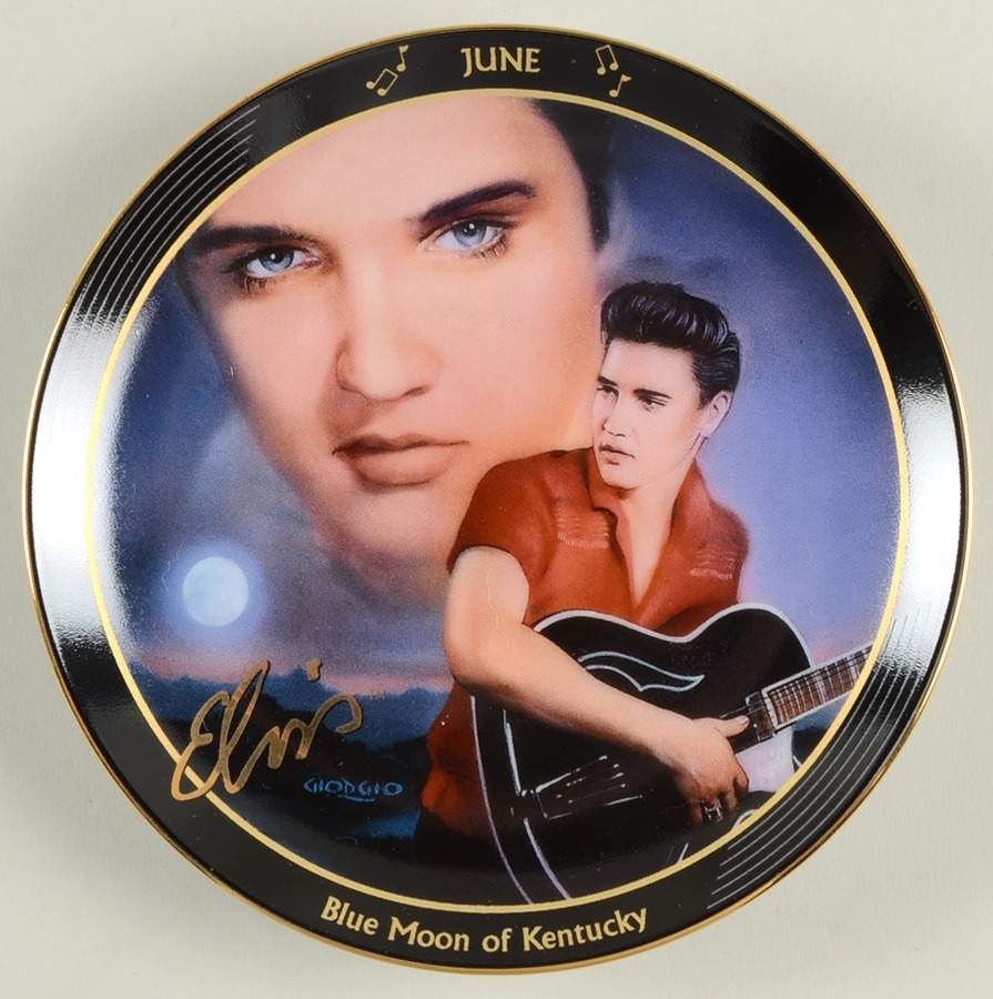Elvis-Rockin Through the Year June-Blue Moon Of Kentucky - No Box by Bradford Exchange-1