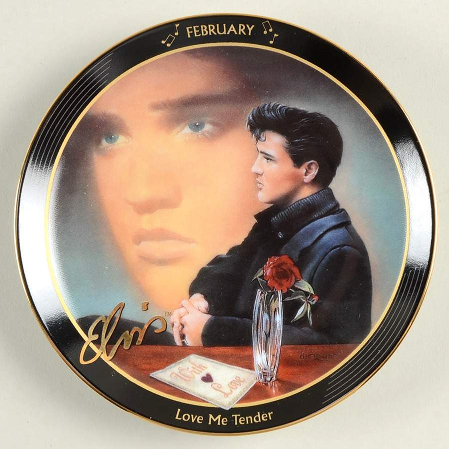 Elvis-Rockin Through the Year February-Love Me Tender - No Box by Bradford Exchange-1