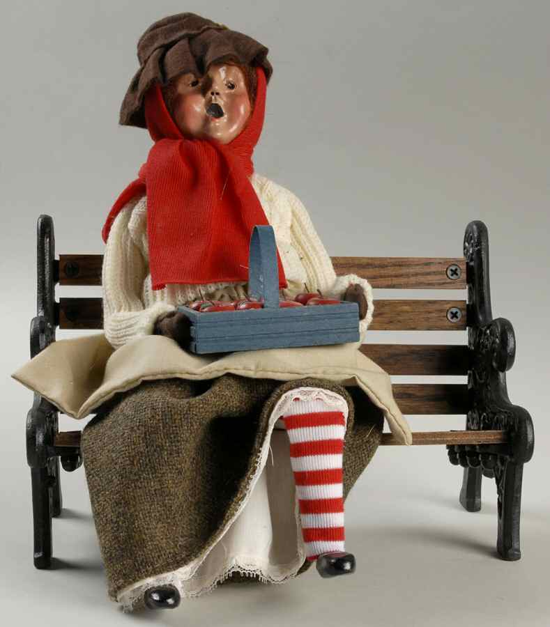 Cries of London Apple Lady-Striped Stockings - No Box by Byers' Choice Ltd-1