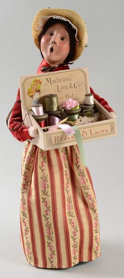 Cries of London Woman Selling Ribbons - No Box by Byers' Choice Ltd-1