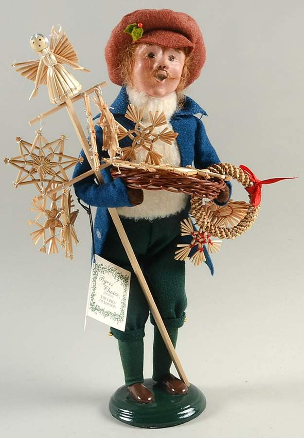 Cries of London Straw Ornament Vendor - No Box by Byers' Choice Ltd-1