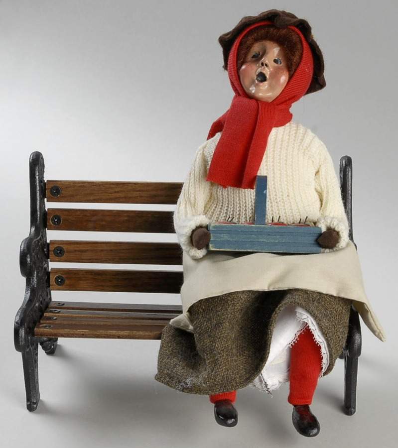 Cries of London Apple Lady-Red Stockings - No Box by Byers' Choice Ltd-1