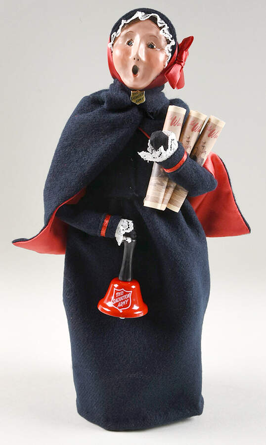 Salvation Army Woman With Bell & War Cries - No Box by Byers' Choice Ltd-1