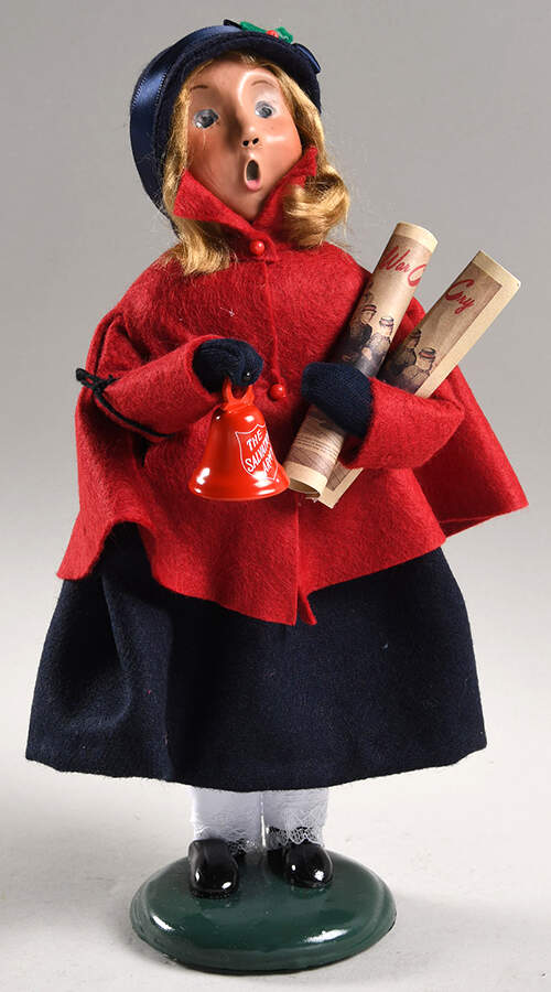 Salvation Army Girl With Bell & War Cries - No Box by Byers' Choice Ltd-1