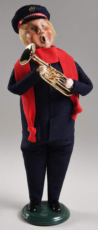 Salvation Army Man With Baritone Horn - No Box by Byers' Choice Ltd-1