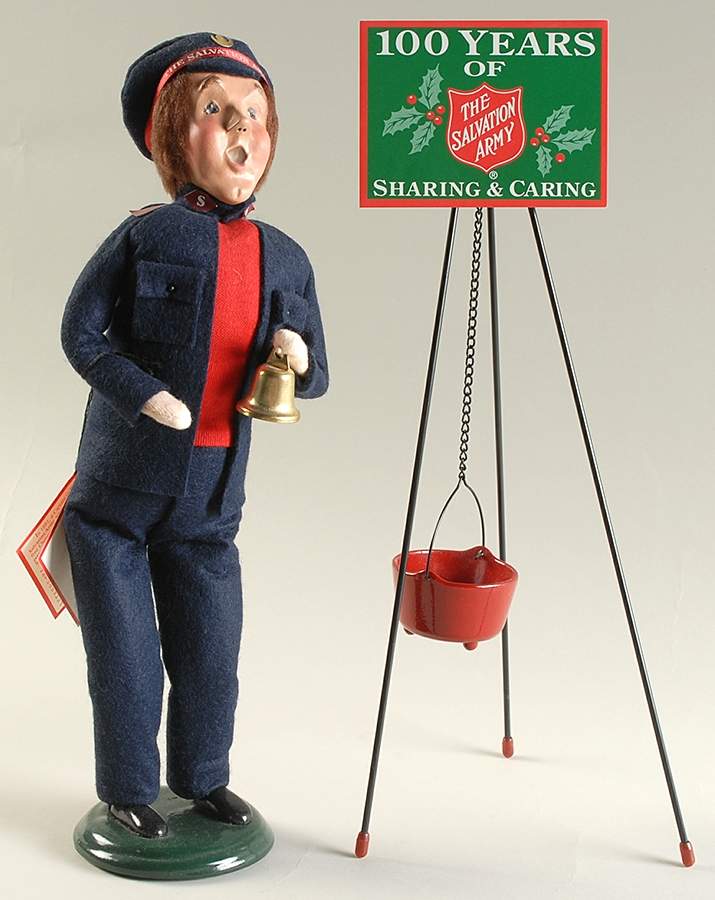 Salvation Army Man Bell Ringer With  Kettle - No Box by Byers' Choice Ltd-1