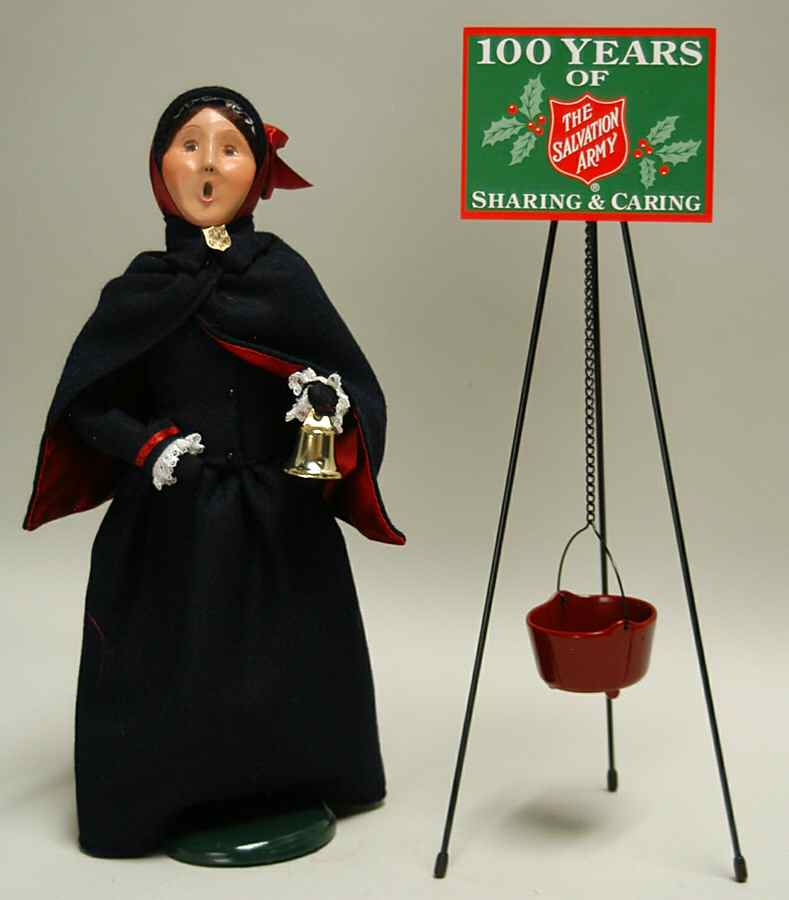 Salvation Army Woman Bell Ringer With Kettle - No Box by Byers' Choice Ltd-1