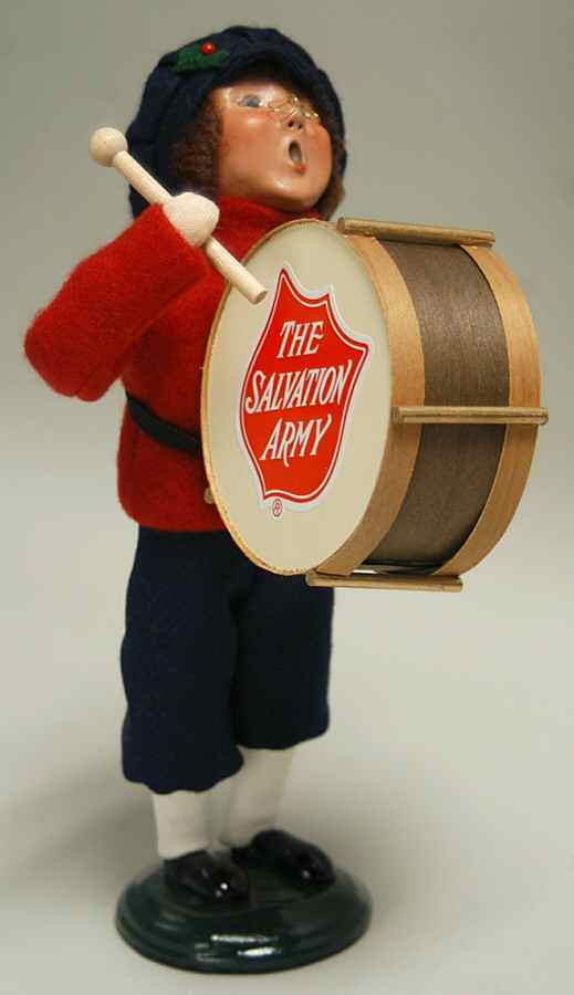Salvation Army Boy With Bass Drum - No Box by Byers' Choice Ltd-1