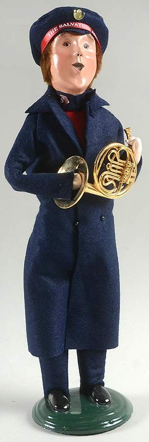 Salvation Army Man With French Horn - No Box by Byers' Choice Ltd-1